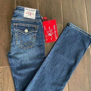 TRUE RELIGION Billie Mid Rise Straight 28 NWT $249